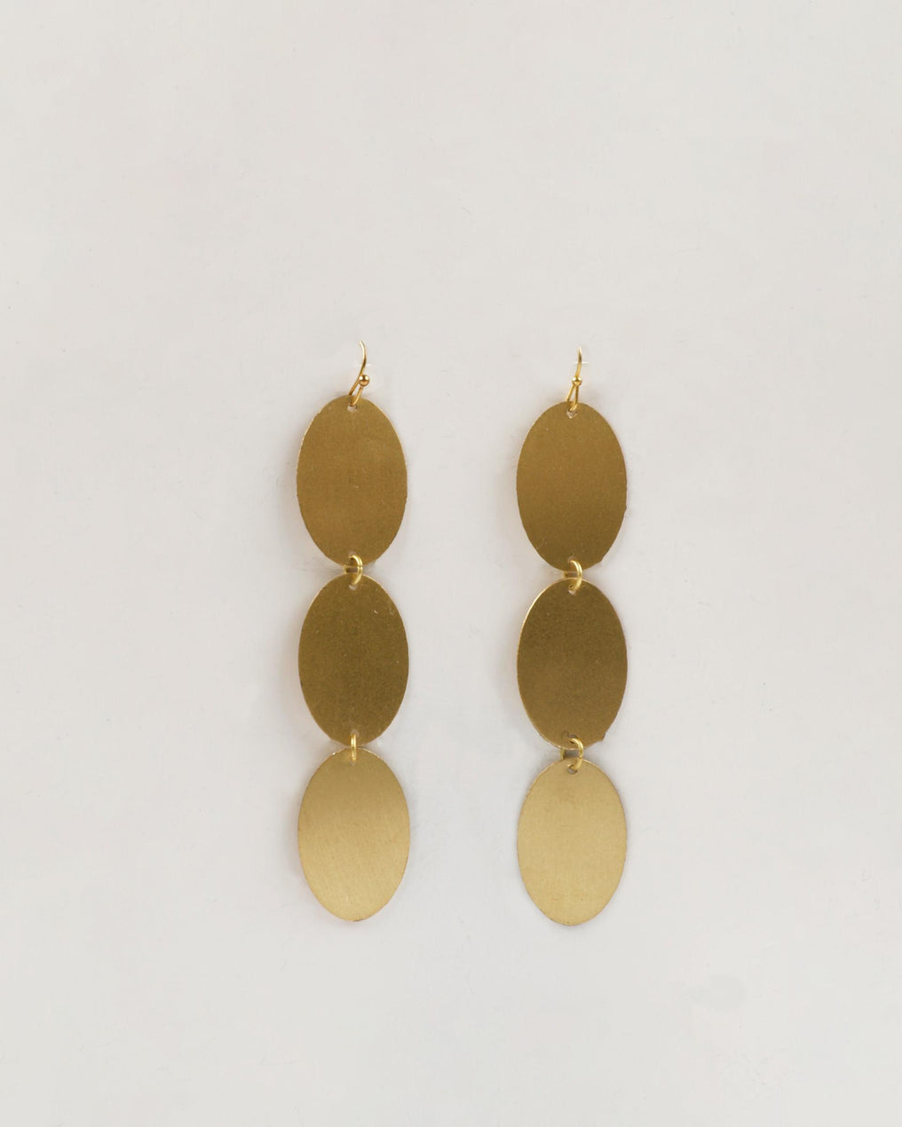 Pendientes Largos Óvalos Oro