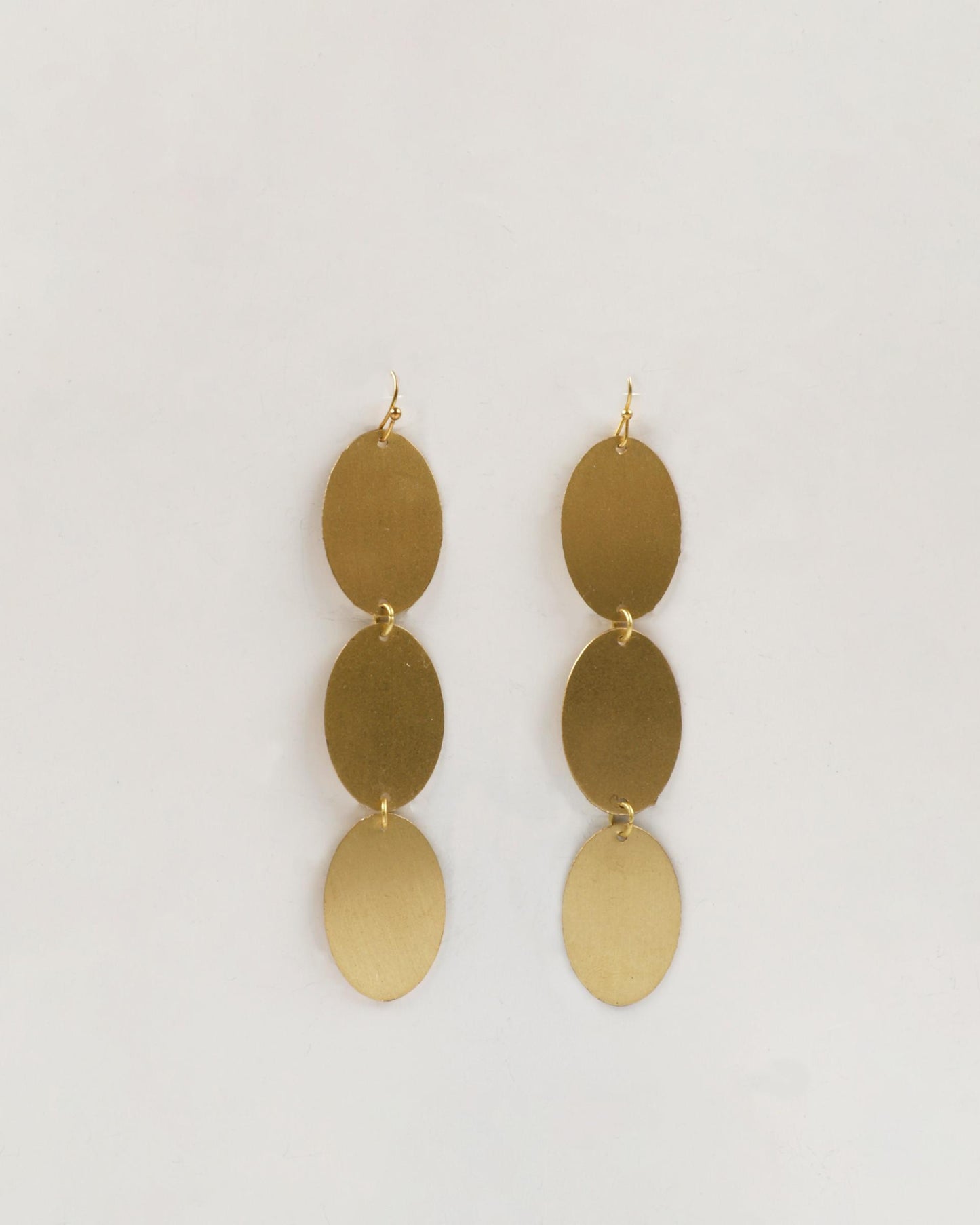 Pendientes Largos Óvalos Oro