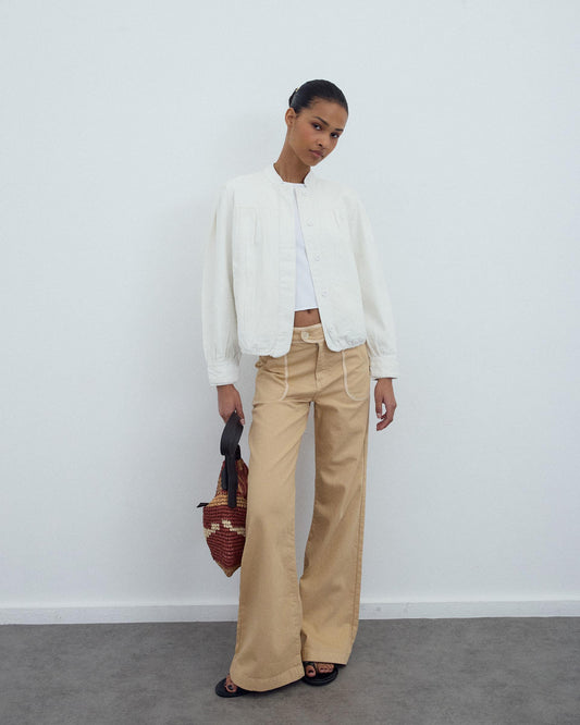 Bomber Canesú Canvas Blanco