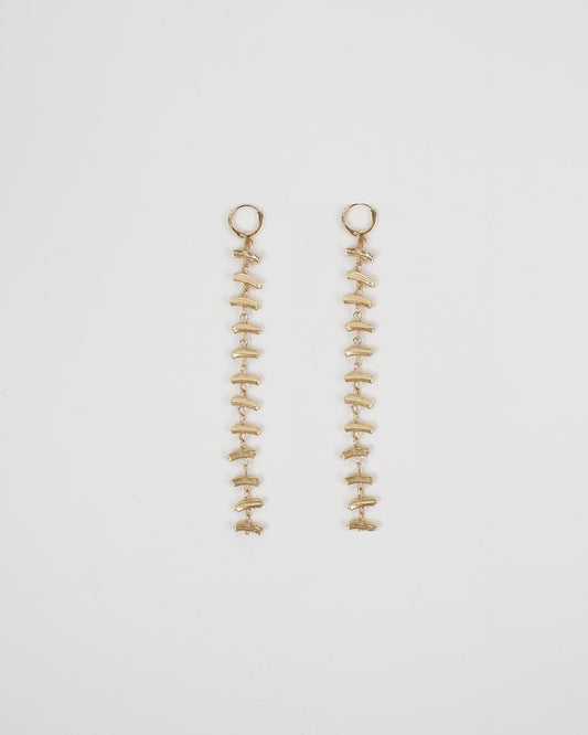 Pendientes Piezas Horizontales Oro