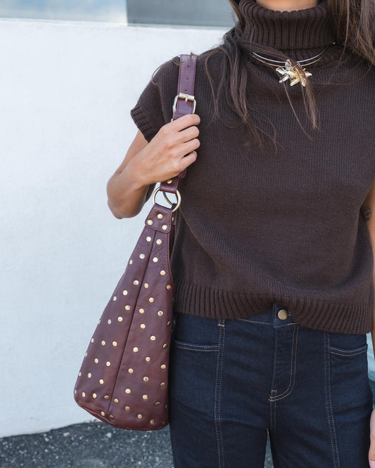 Chaleco Cuello Vuelto Marrón