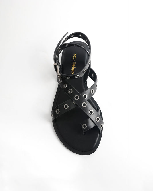 Sandalia Eyelets Negro