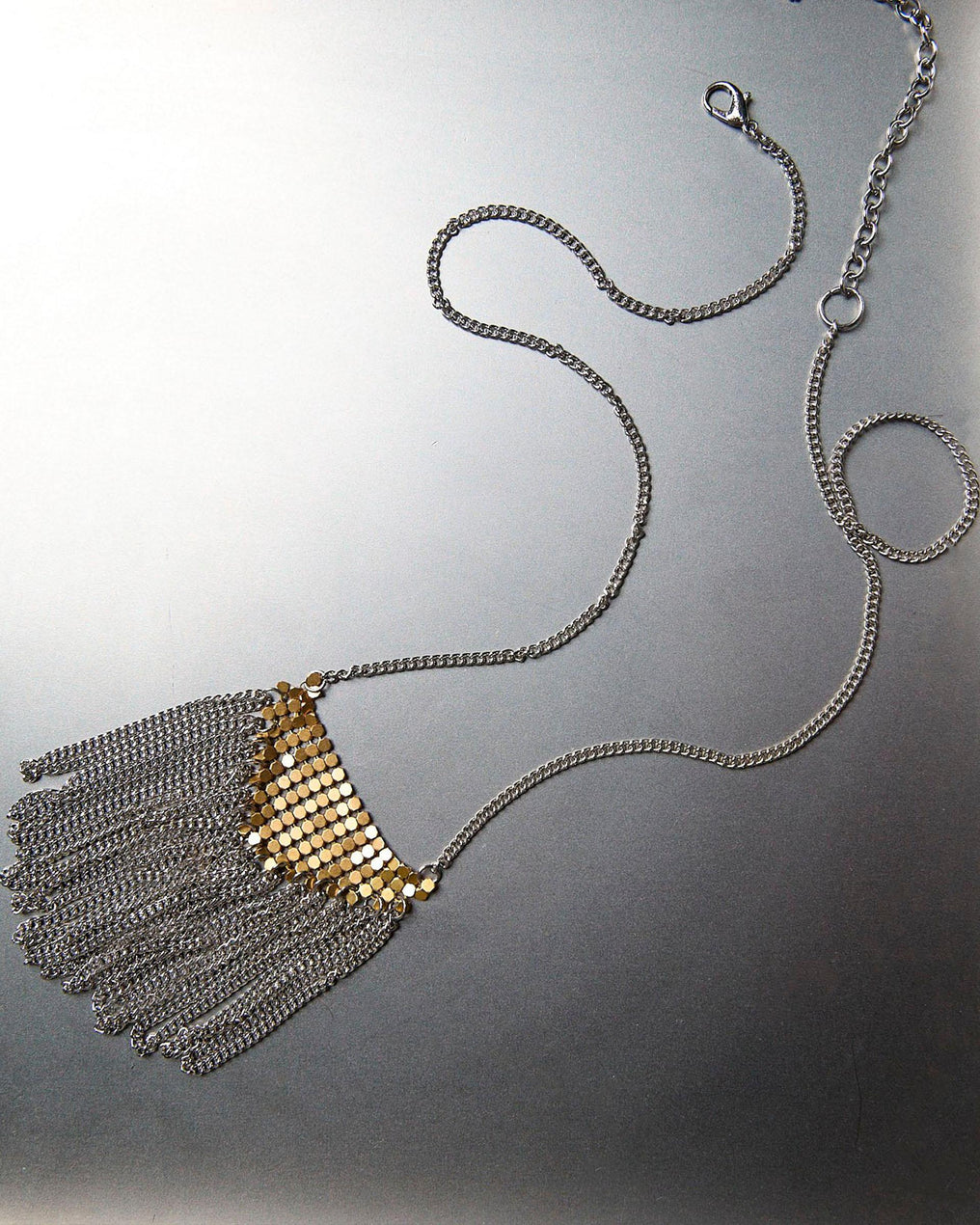 Collar Malla Cadenas Plata