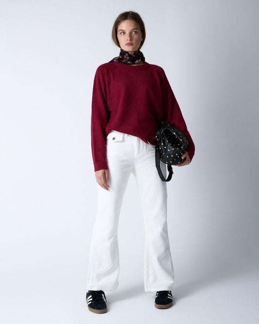 White Double Pocket Corduroy Pants