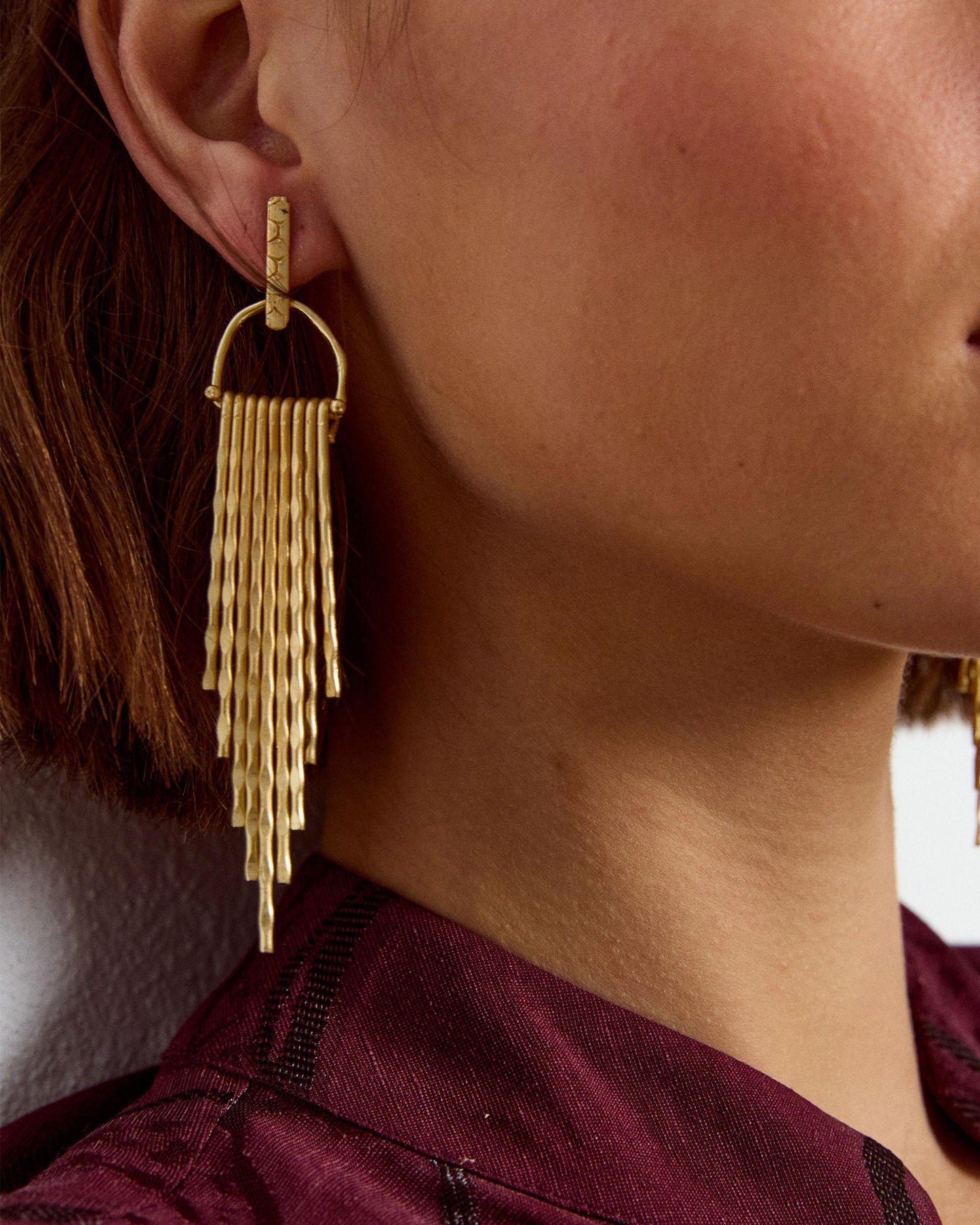 Pendientes Tiras Largas Oro