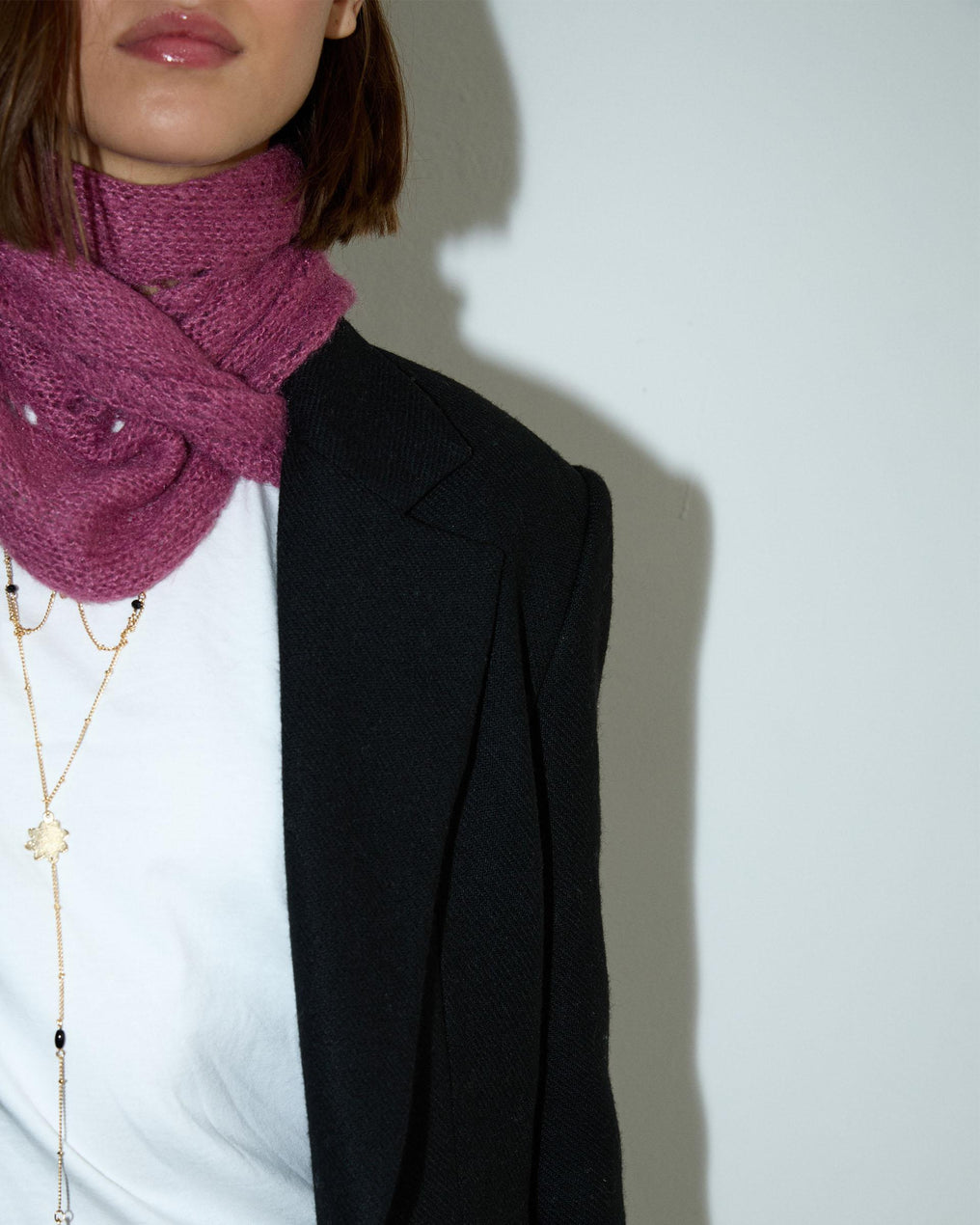 Bufanda Troquelada Rosa