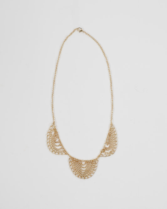 Gold Semicircle Chain Necklace
