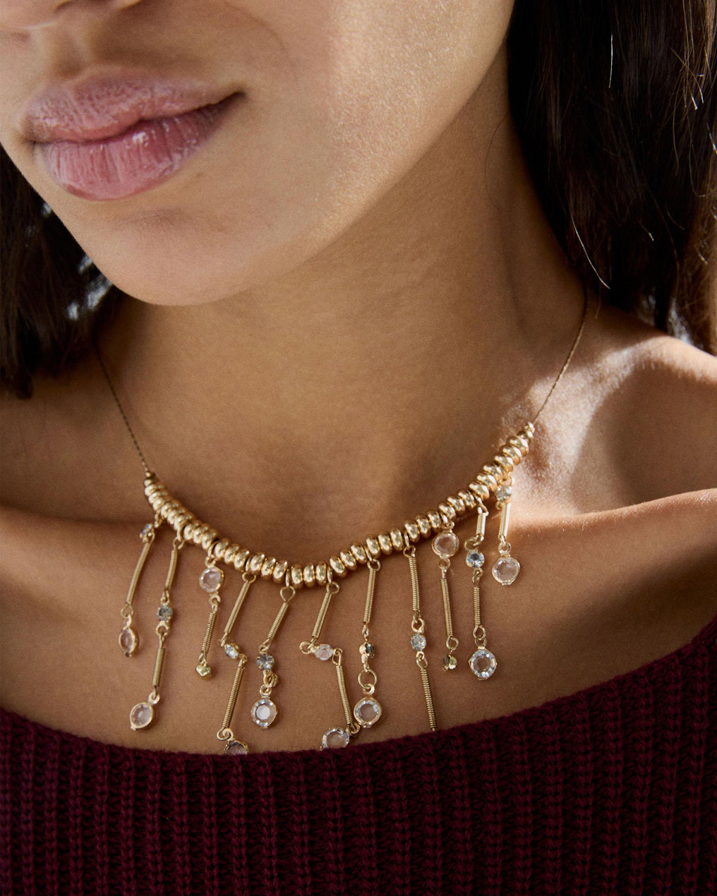 Collar Cascada Circonitas Oro