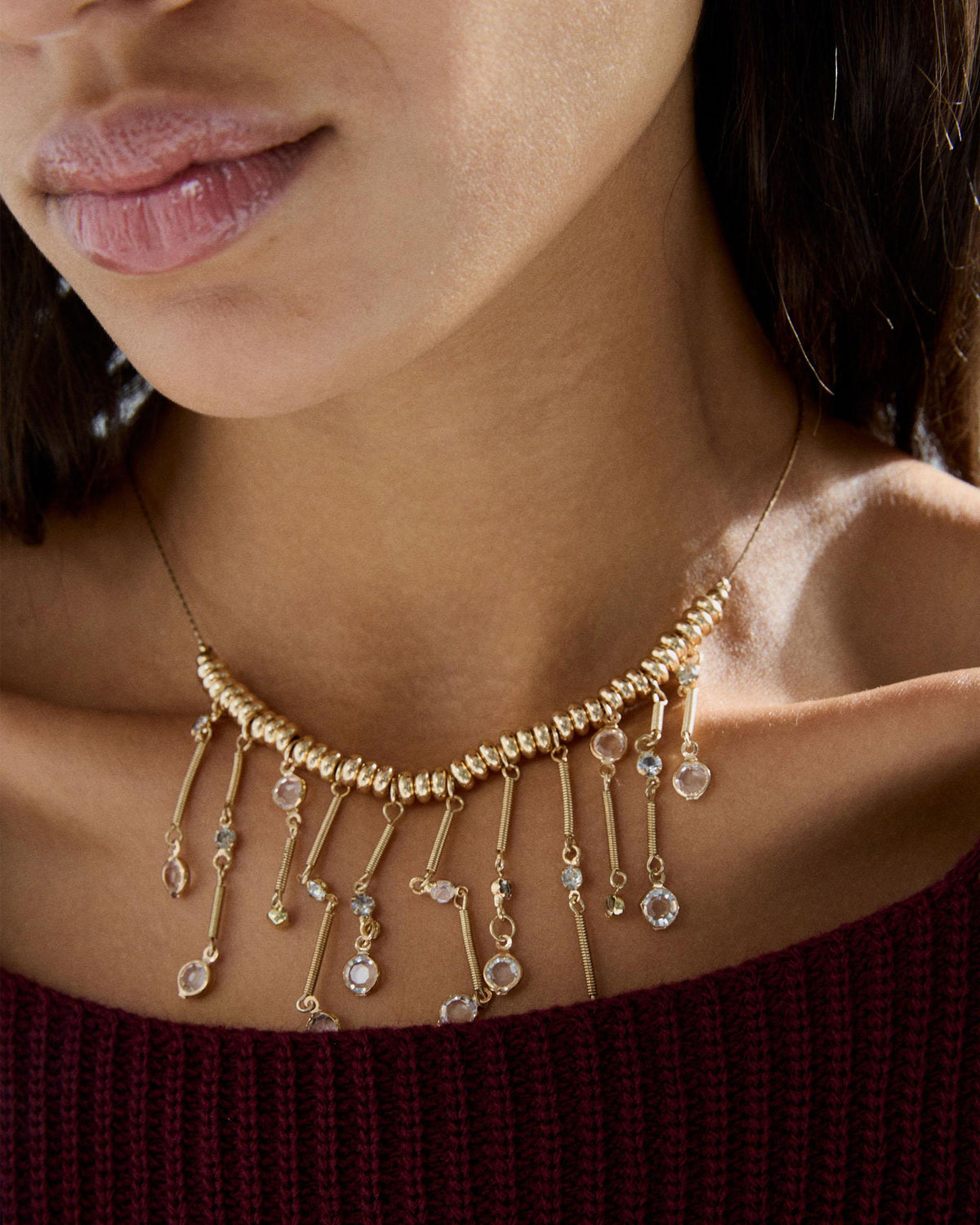 Collar Cascada Circonitas Oro