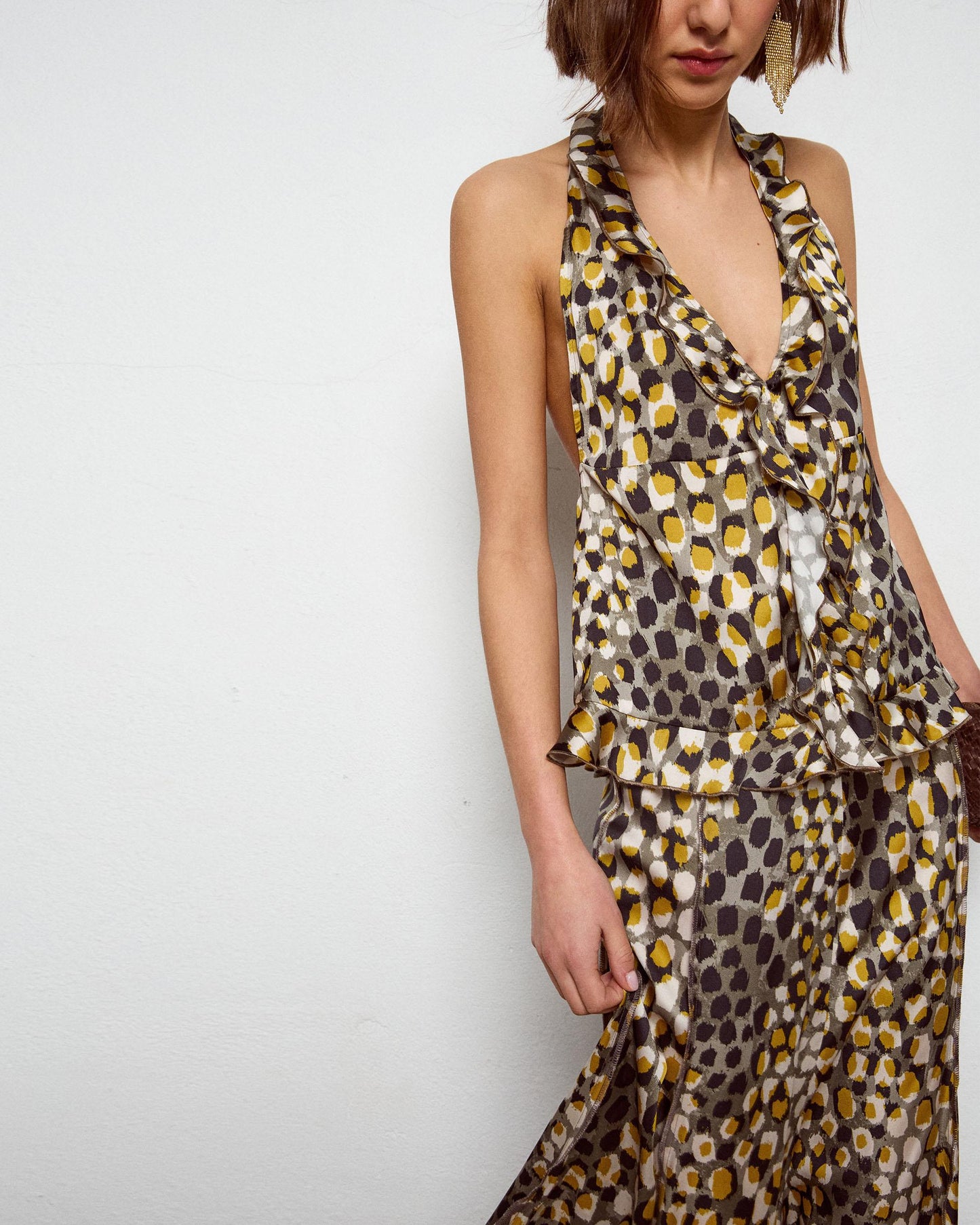 Top Halter de Bolinhas Multicolor