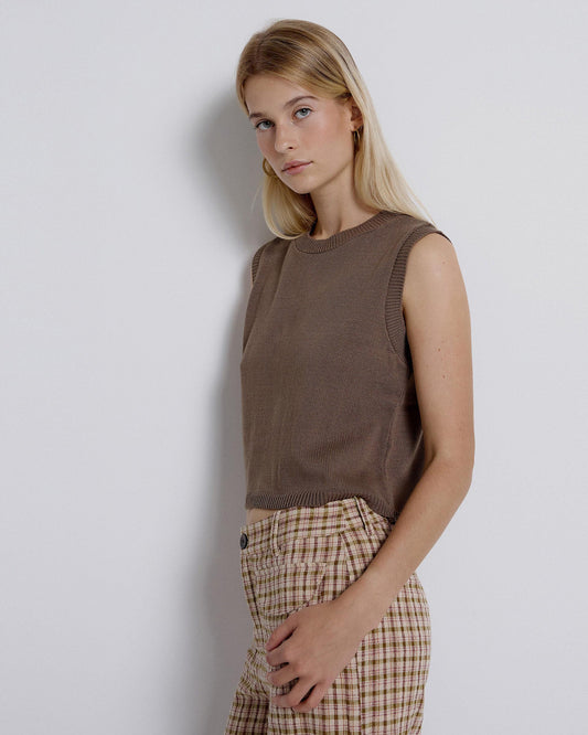 Chaleco Punto Taupe