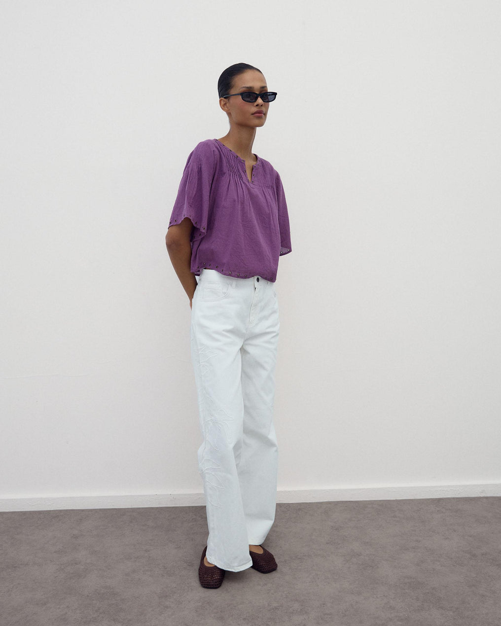 Blusa Arandelas Morado