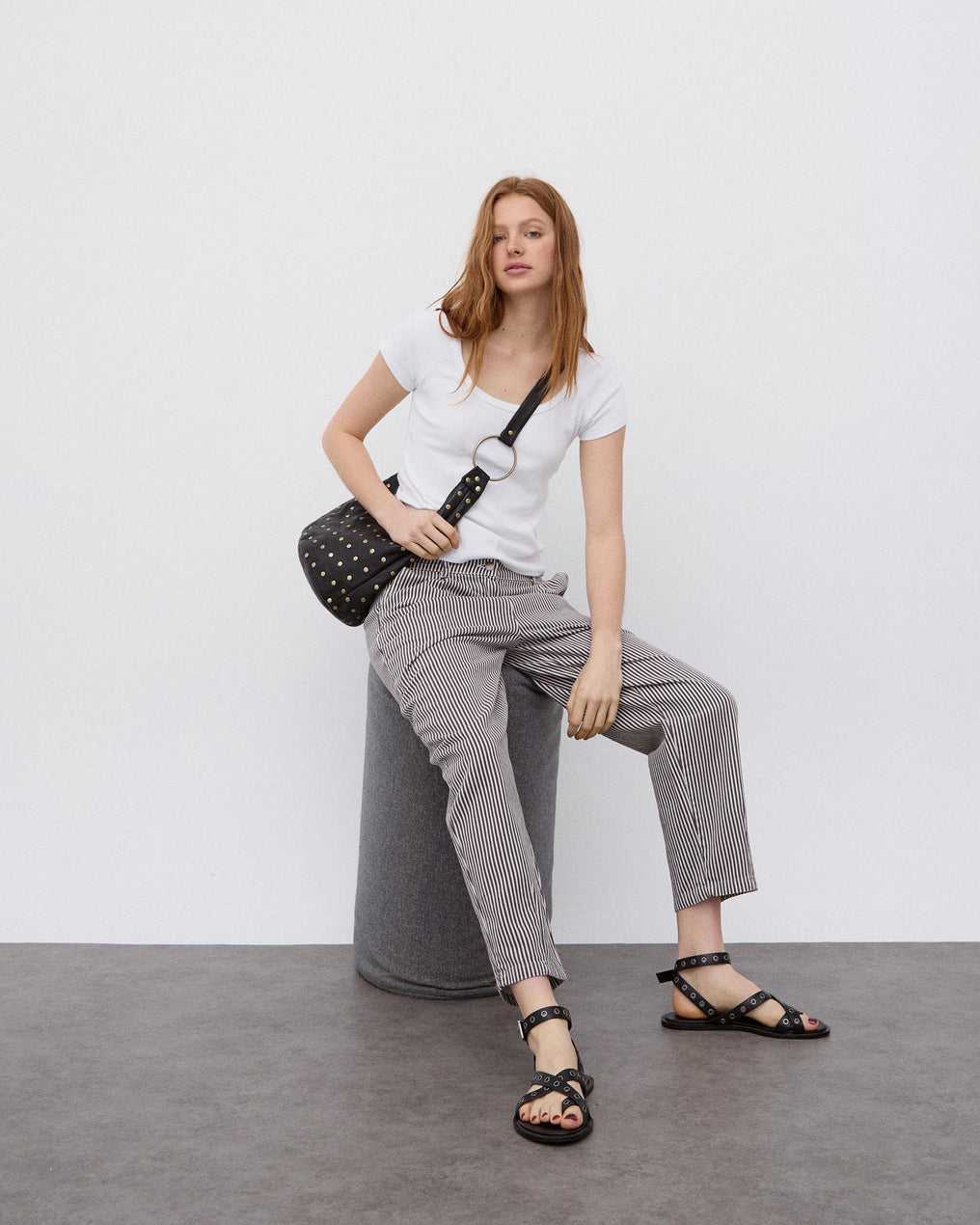 Jeans Balloon Rayas Marrón