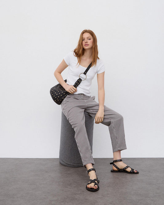 Jeans Balloon Rayas Marrón