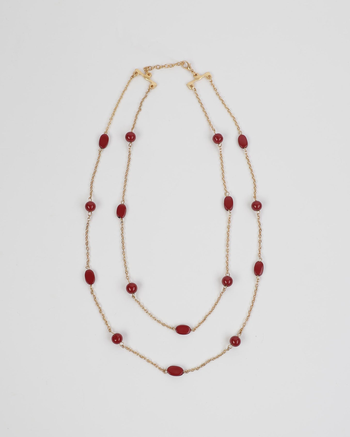 Collar Cadenas Piedras Oro