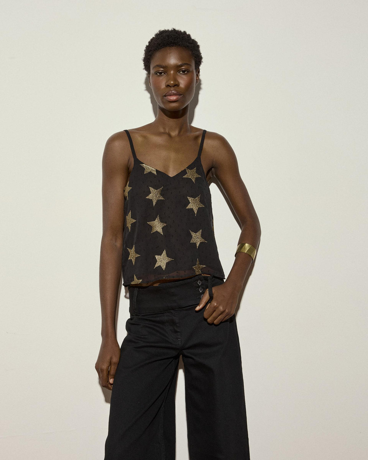 Top Plumeti Estrellas Negro