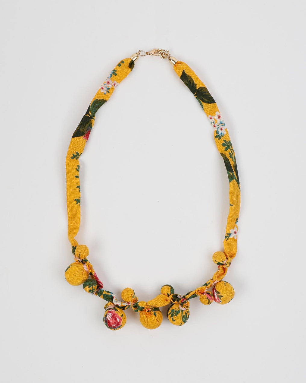 Yellow Floral Beaded Necklace