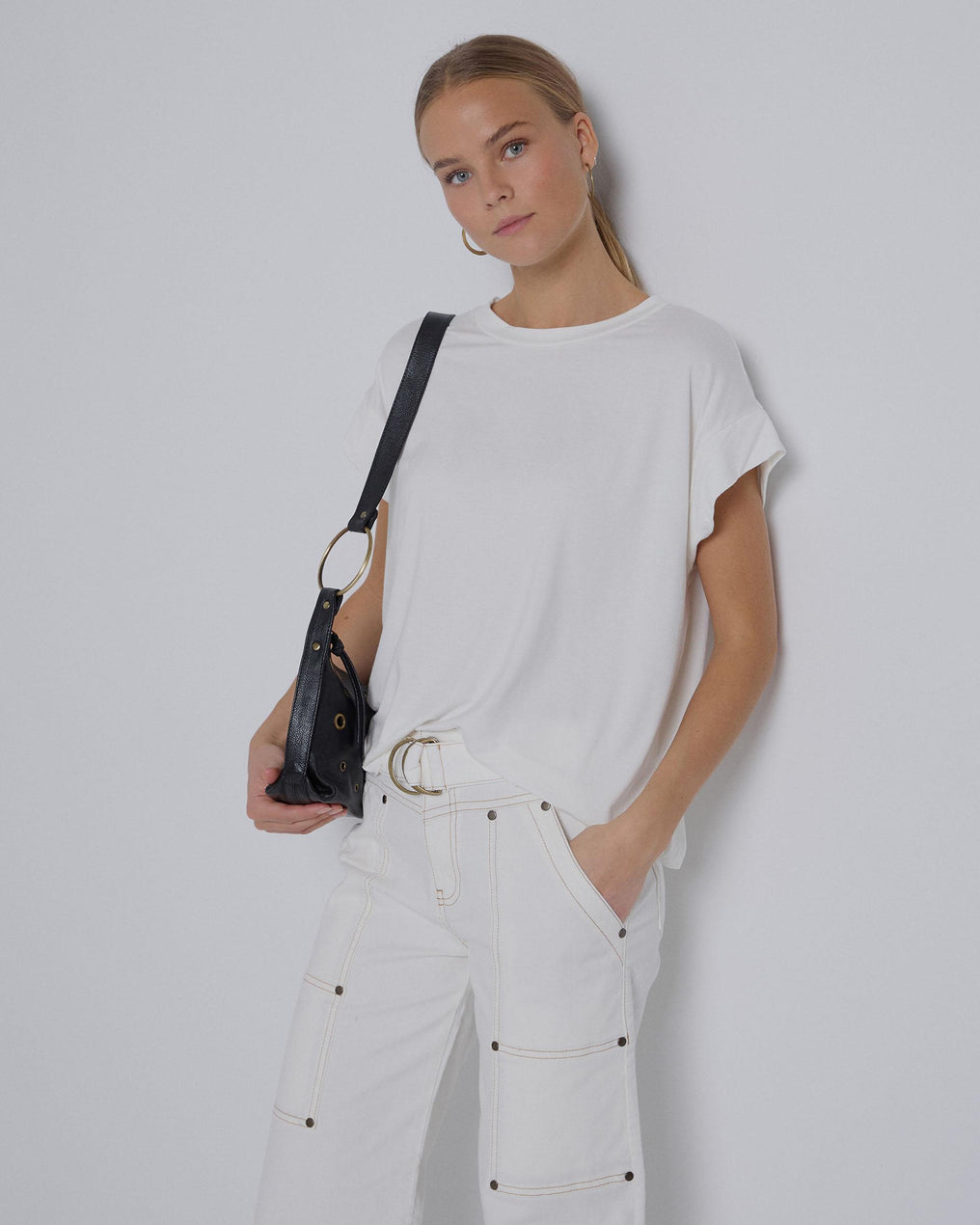 Camiseta Manga Amplia Blanco