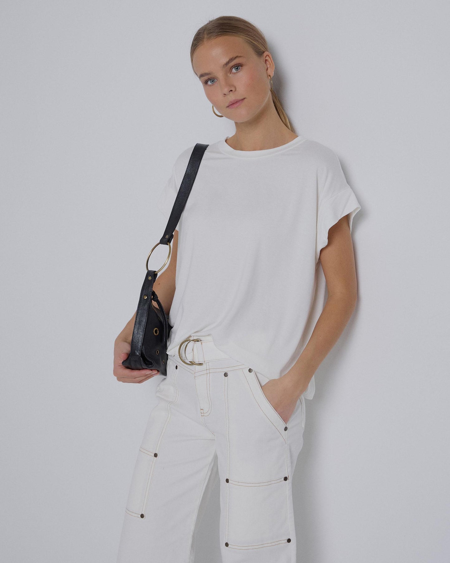 Camiseta Manga Amplia Blanco