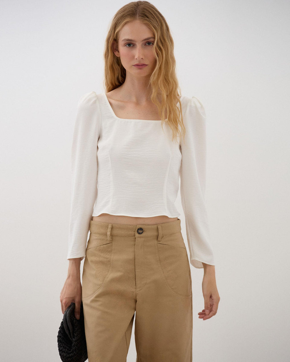Blusa Decote Quadrado Branca