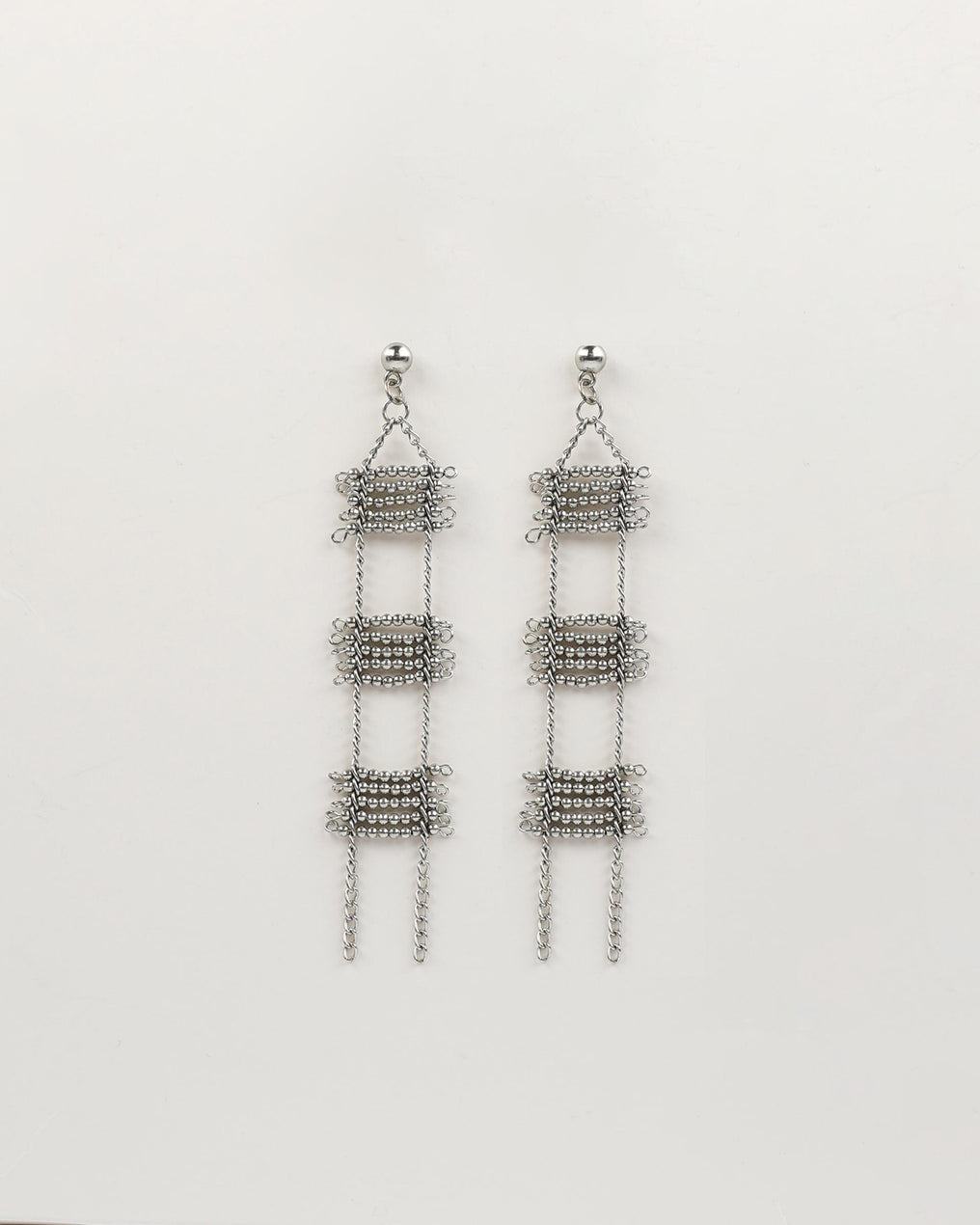 Pendientes Piezas Rectangulares Plata