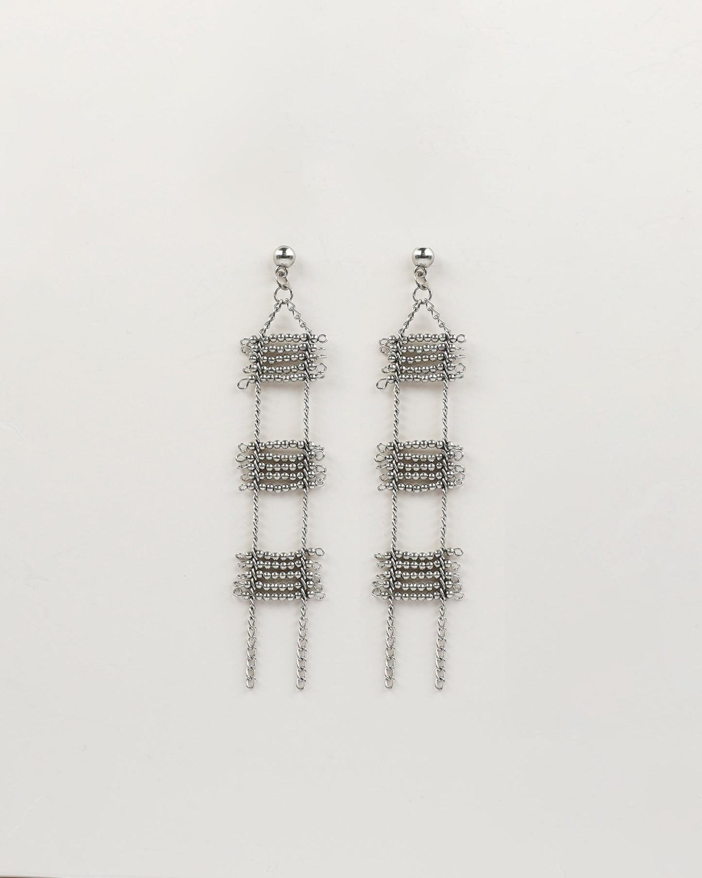 Pendientes Piezas Rectangulares Plata