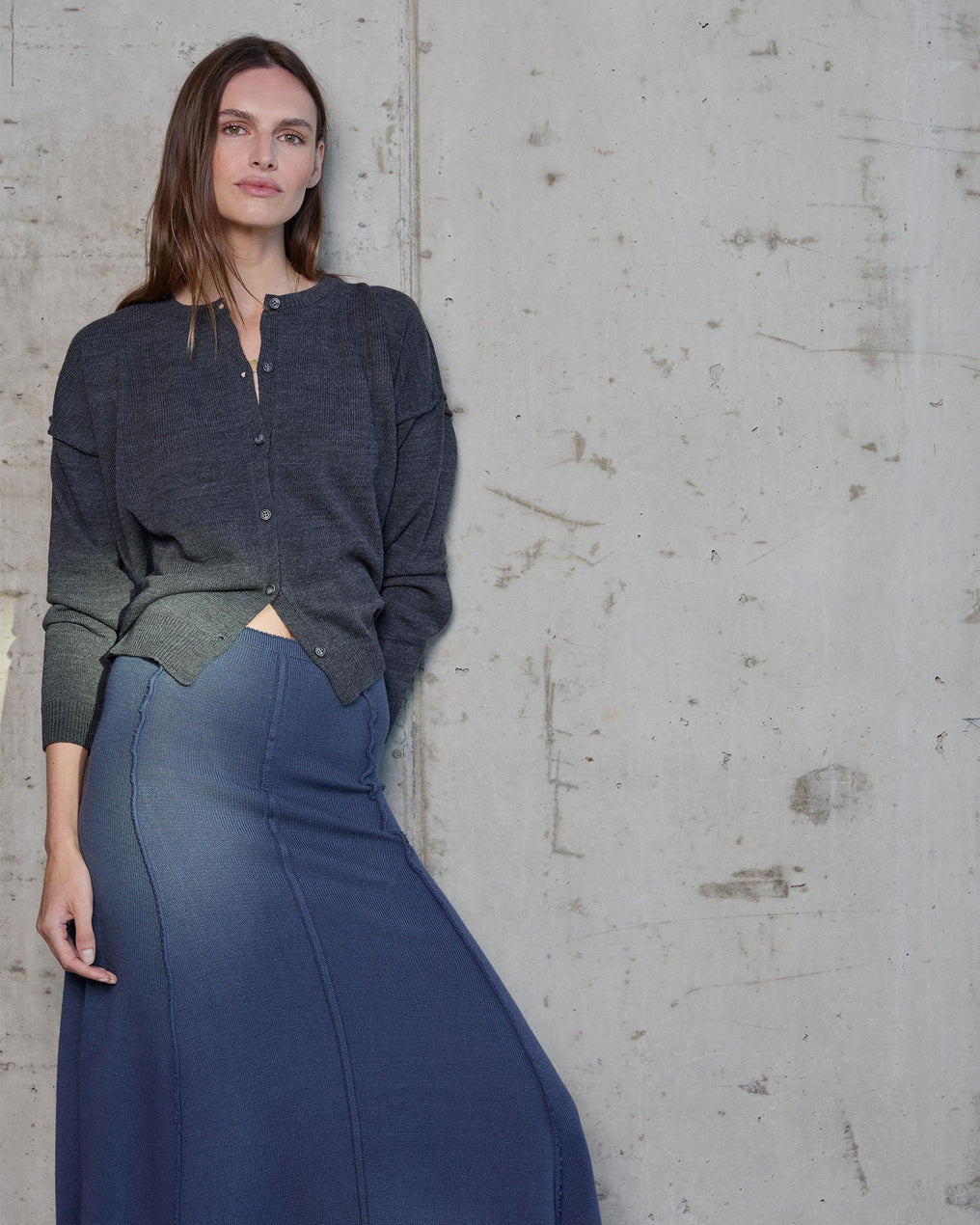 Casaco com costura no ombro antracite