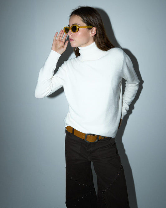 White Turtleneck Sweater
