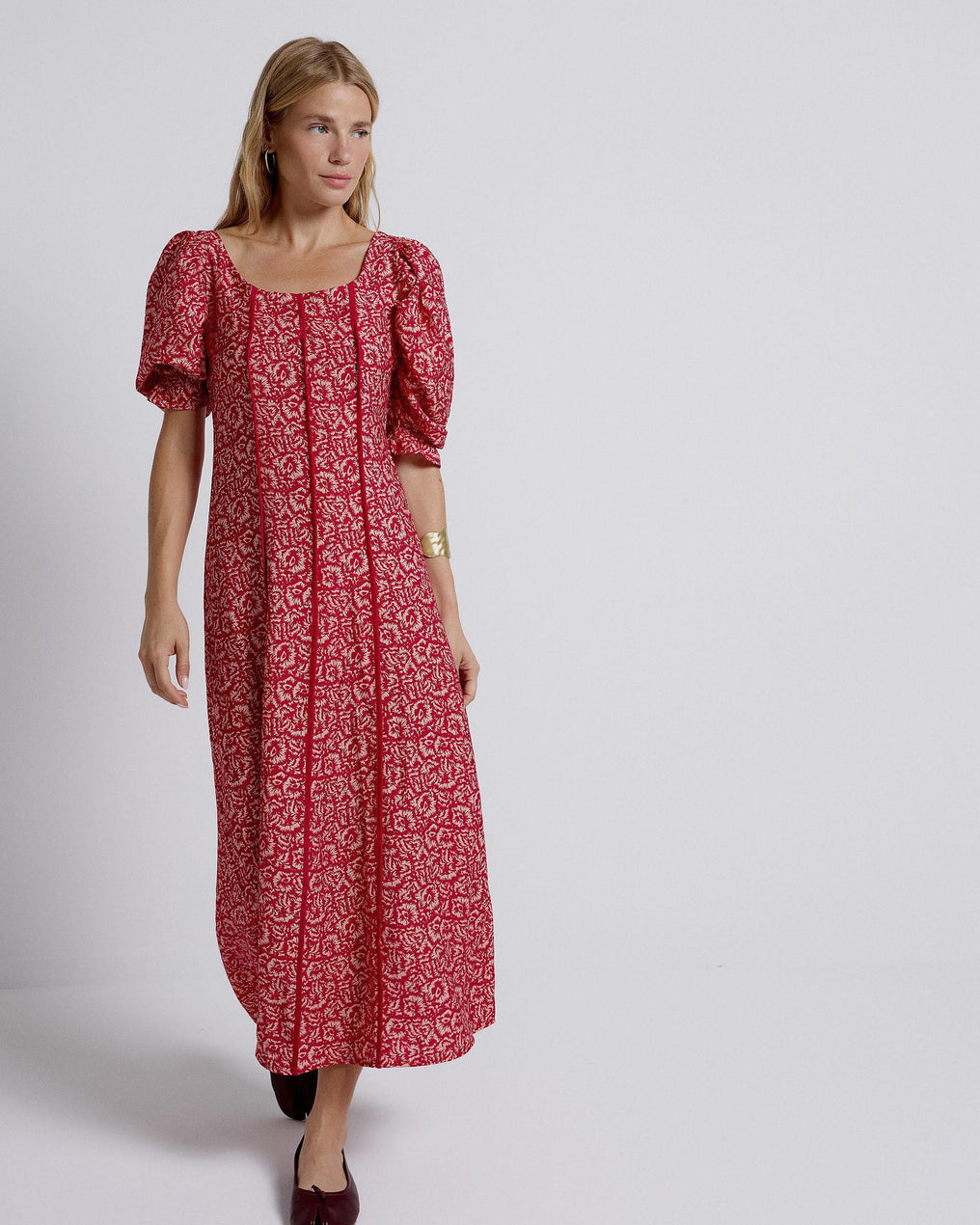 Vestido Estampado Nervios Fucsia