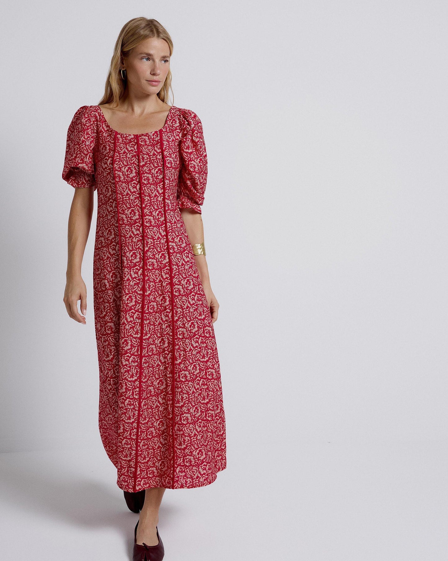 Vestido Estampado Nervios Fucsia