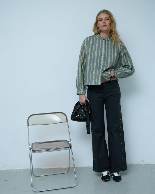 Blusa Rayas Estampadas Verde