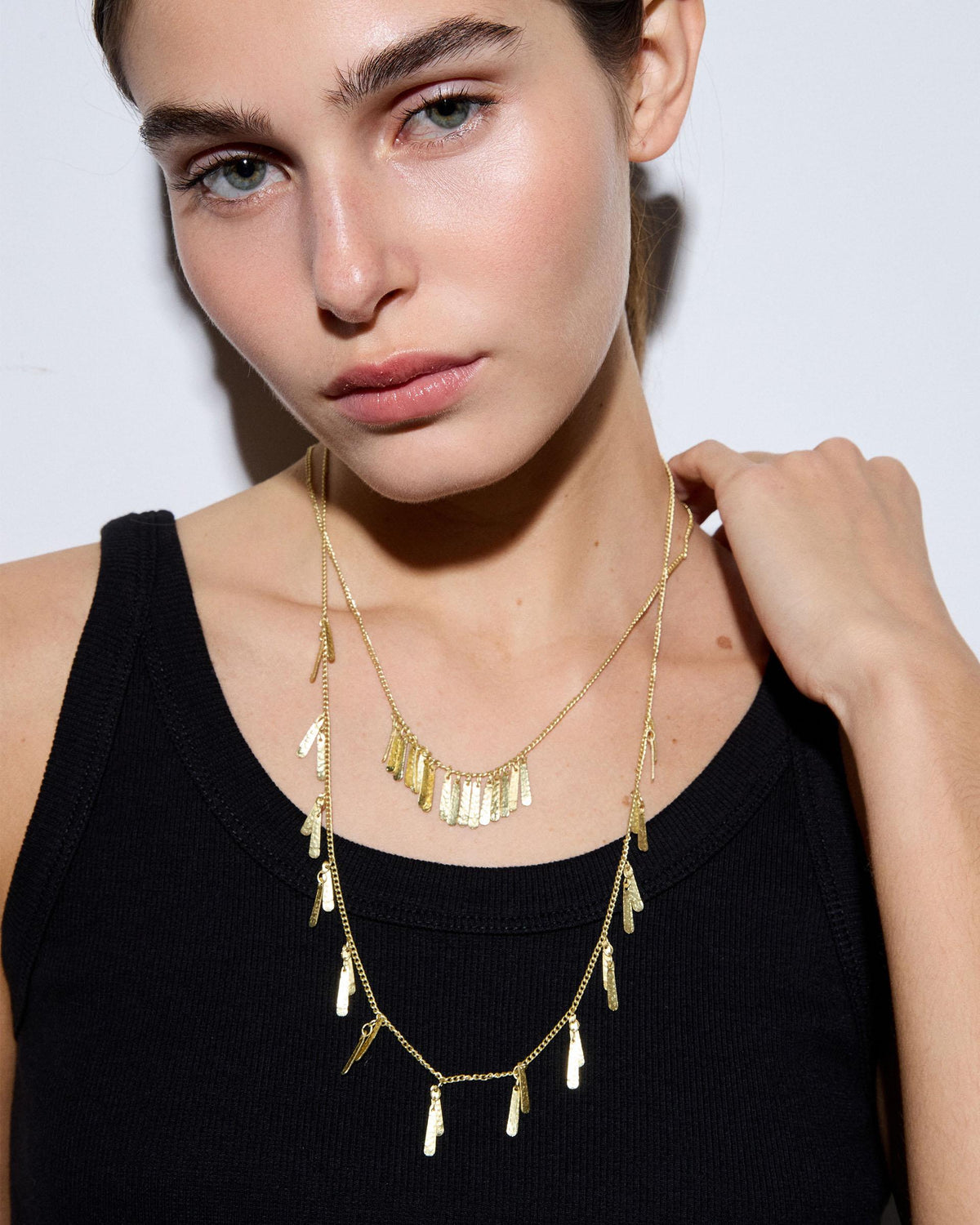 Collar Doble Piezas Oro