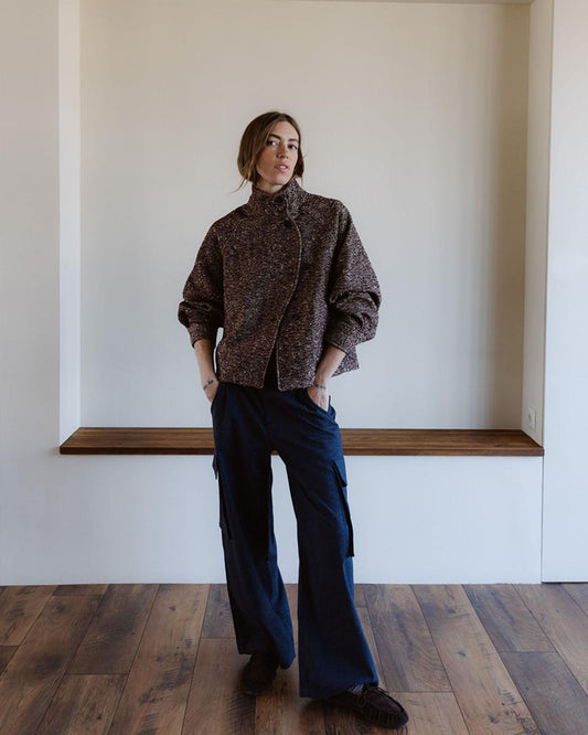 Bomber Cuello Subido Granate