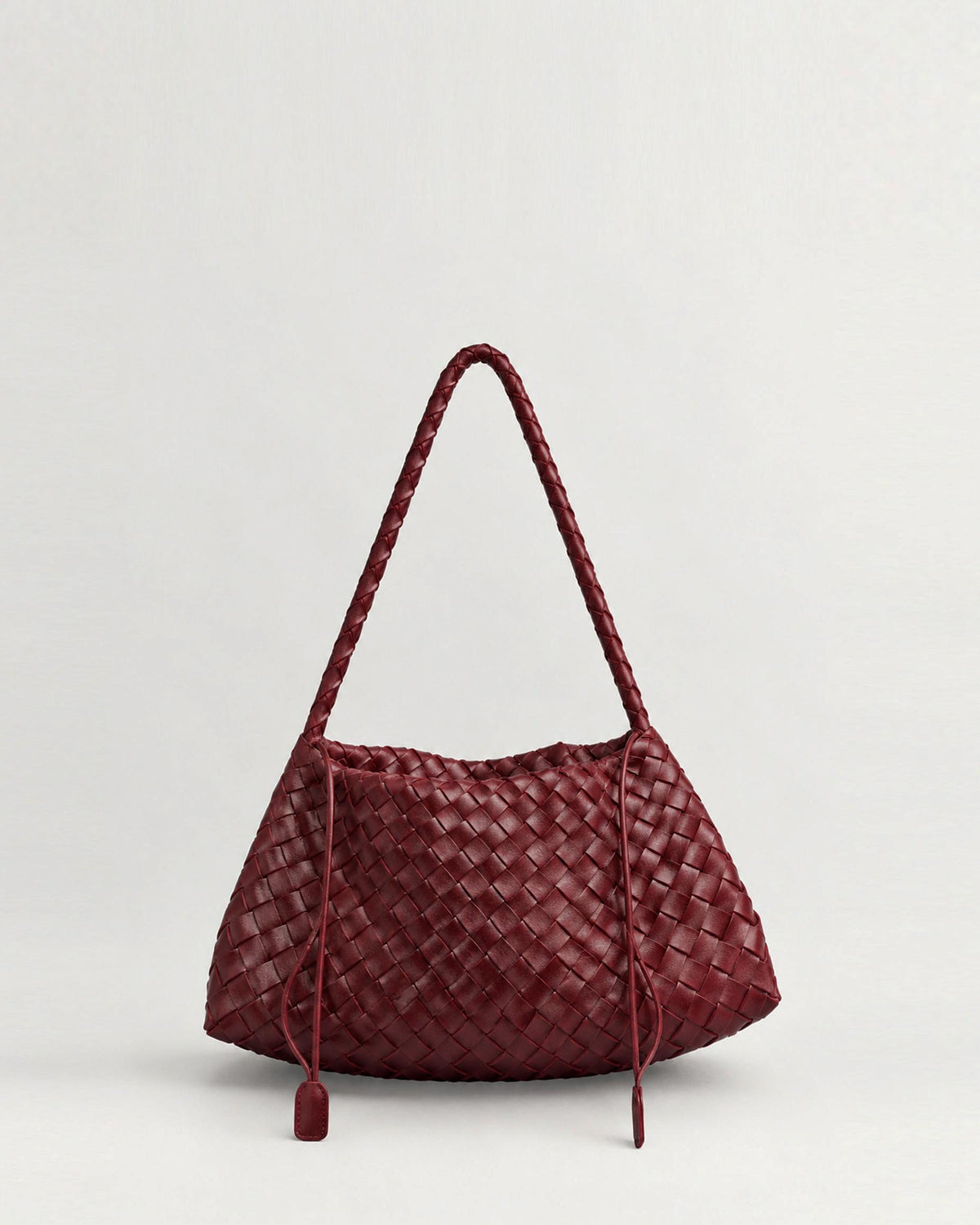Bolso Pequeño Trenzado Granate
