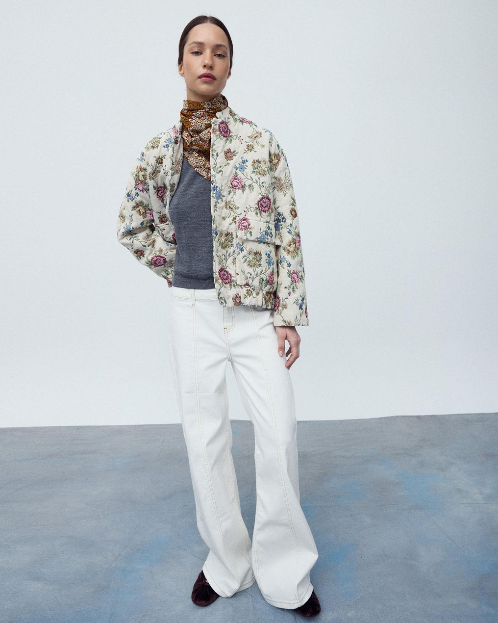 Bomber Estampado Floral Multicolor