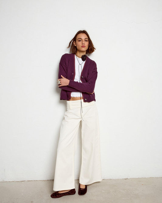 Casaco Contrastes Bicolor Roxo