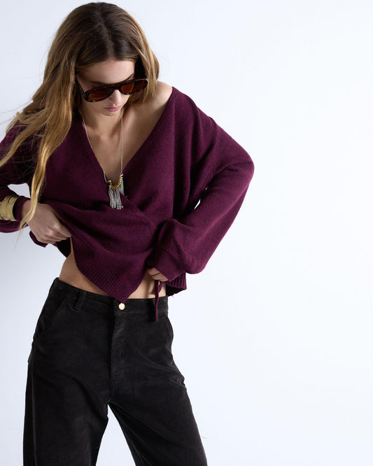 Chaqueta Cruzada Lazada Morado