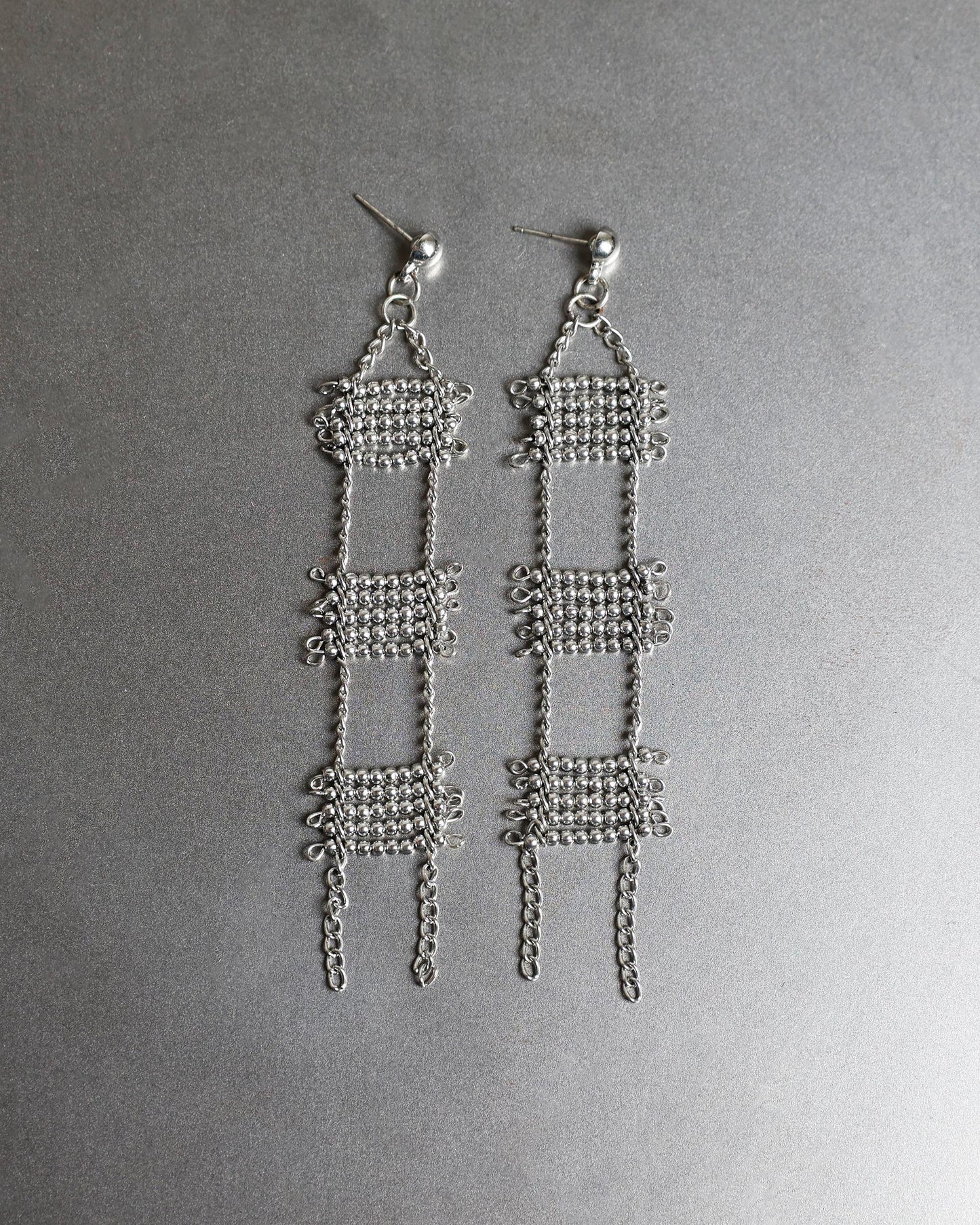 Pendientes Piezas Rectangulares Plata