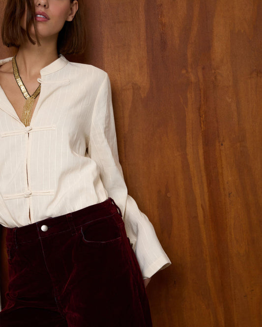 Blusa Manga Larga Japo Textura Crudo