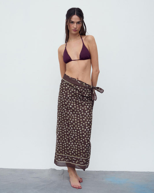 Top Bikini Tachuelas Morado