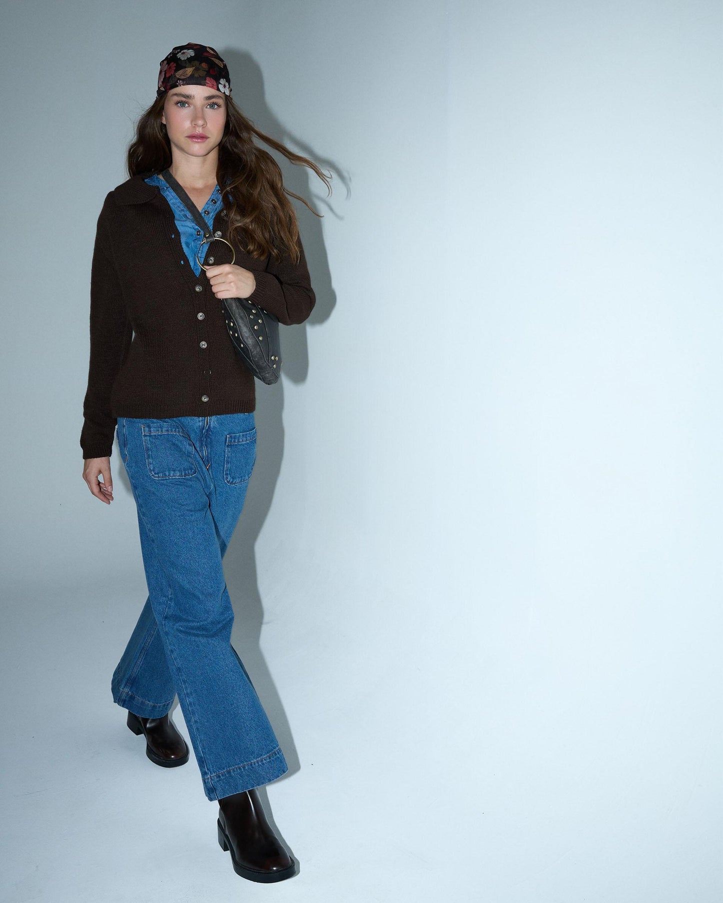 Light Blue Front Zip Jeans