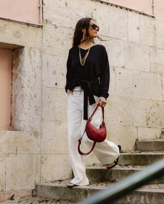 Jeans Detalle Cinturilla Blanco