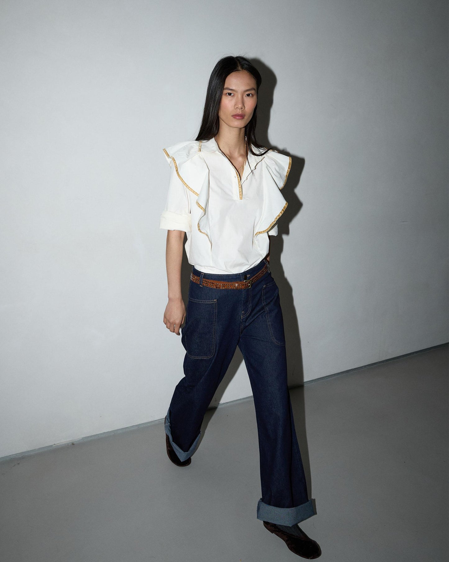 Blusa Volantes Vivo Crudo