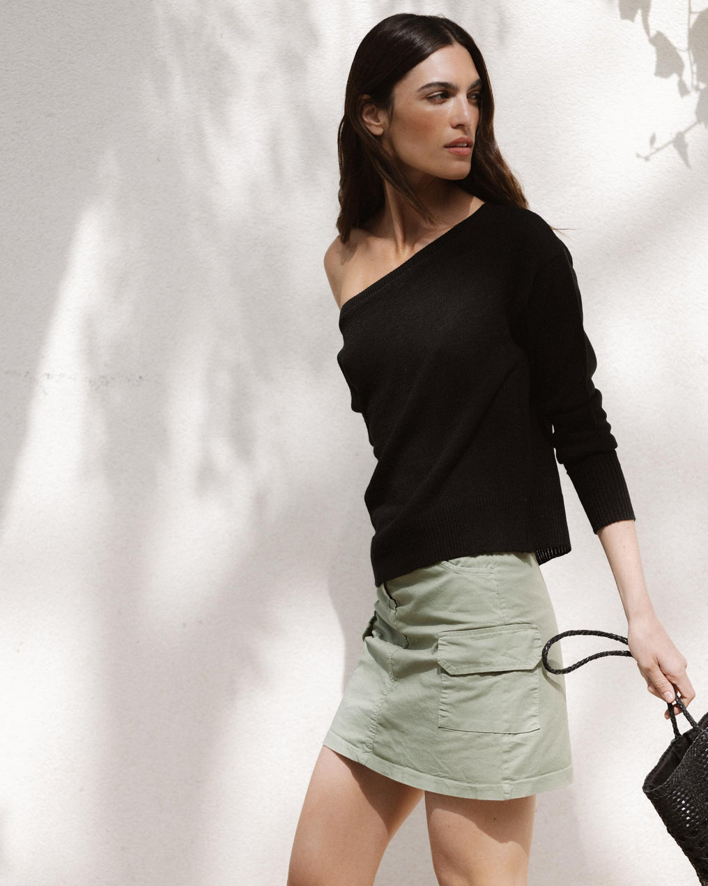 Sweater Gola Assimétrica Preto