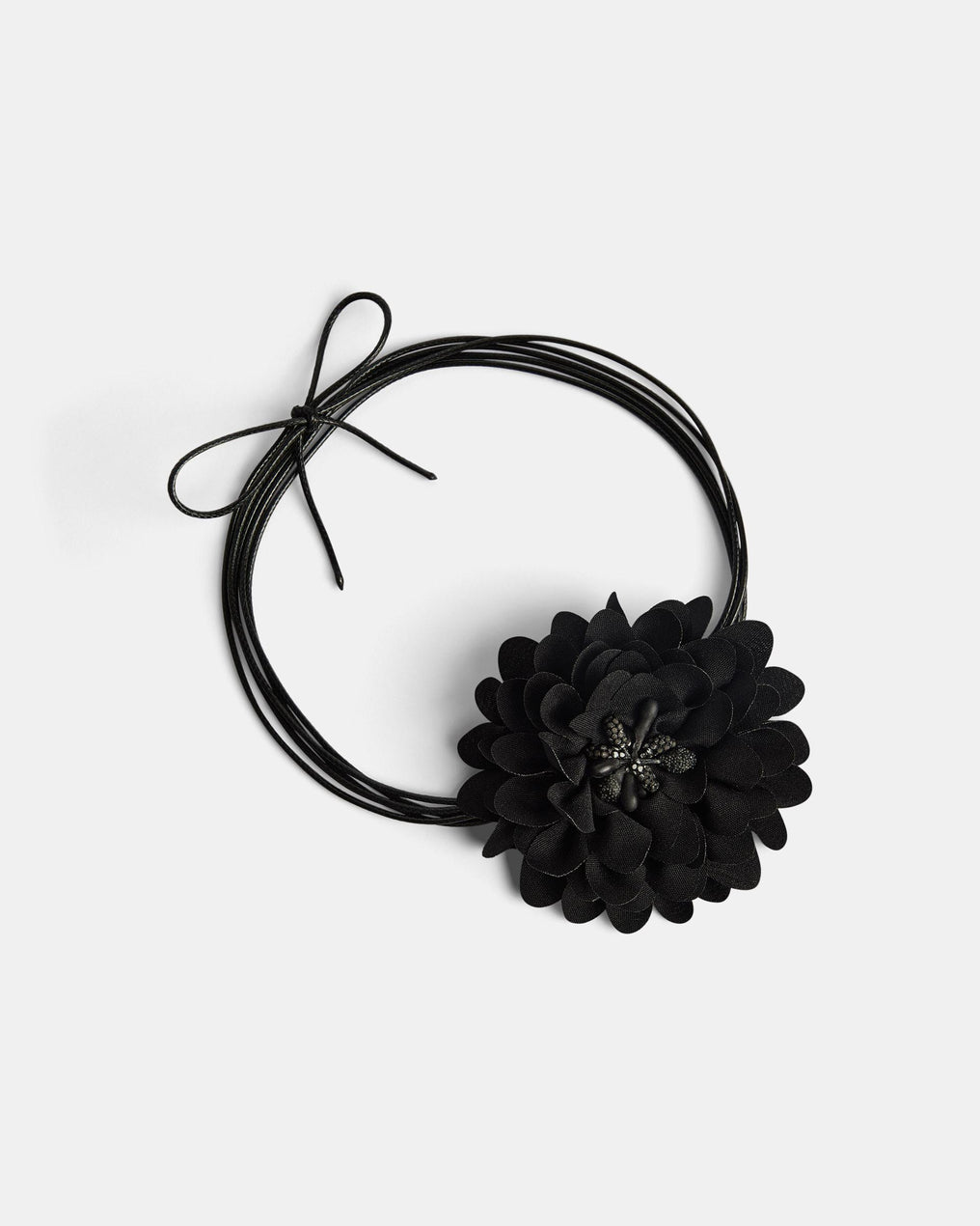 Necklace Flower Black