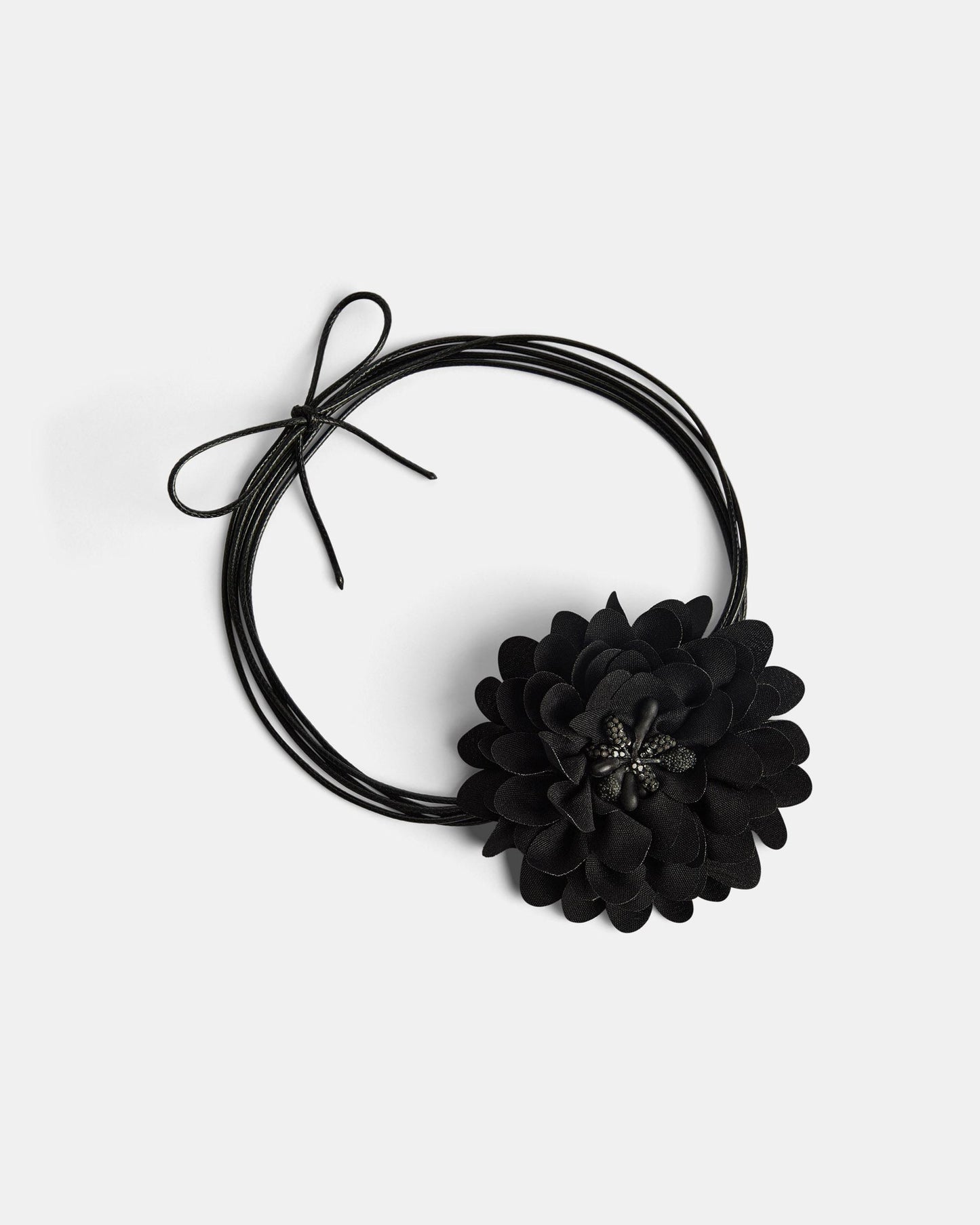 Necklace Flower Black