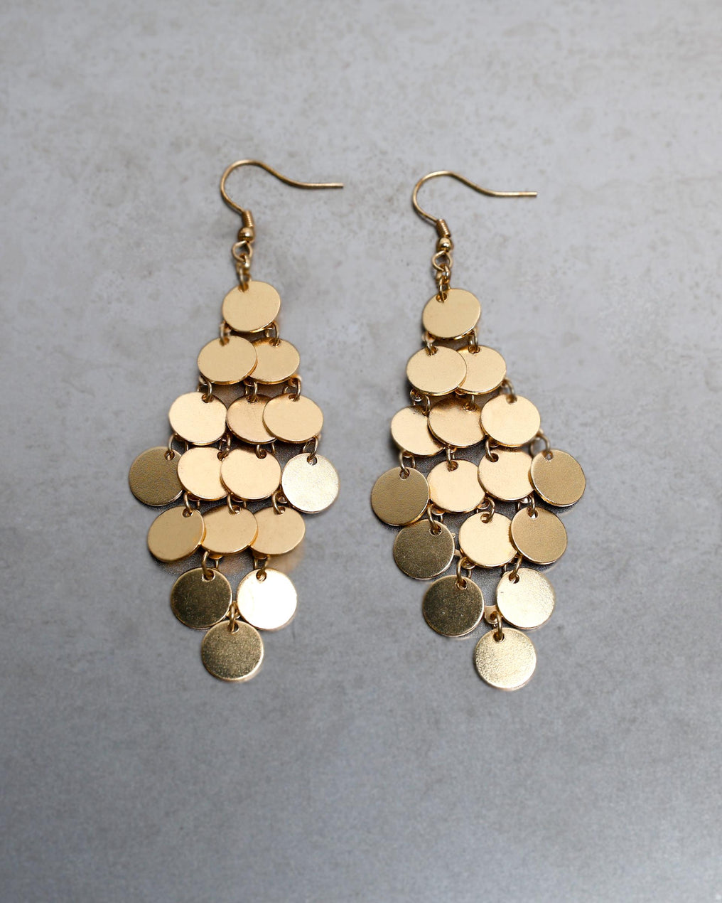 Pendientes Rombos Círculos Oro