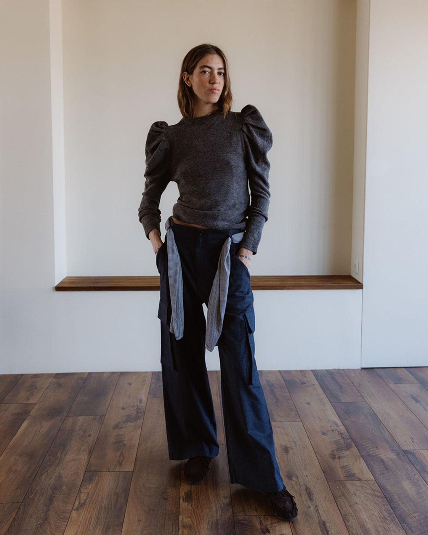 Jersey Manga Abullonada Gris