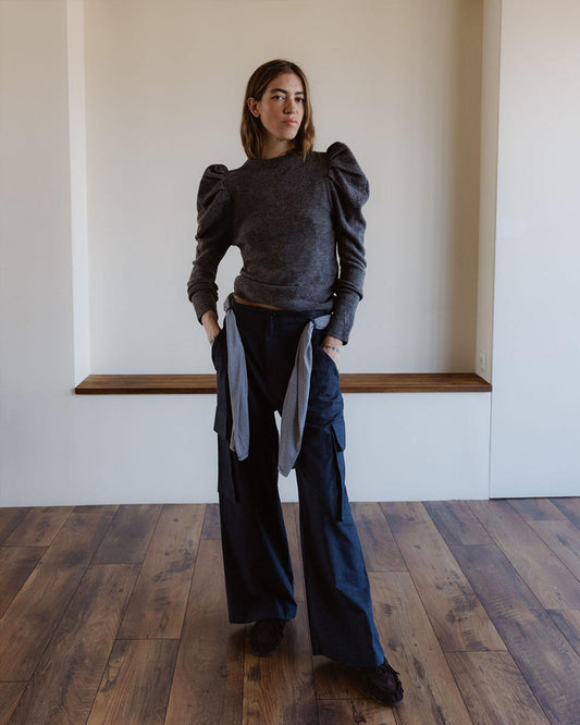 Jersey Manga Abullonada Gris