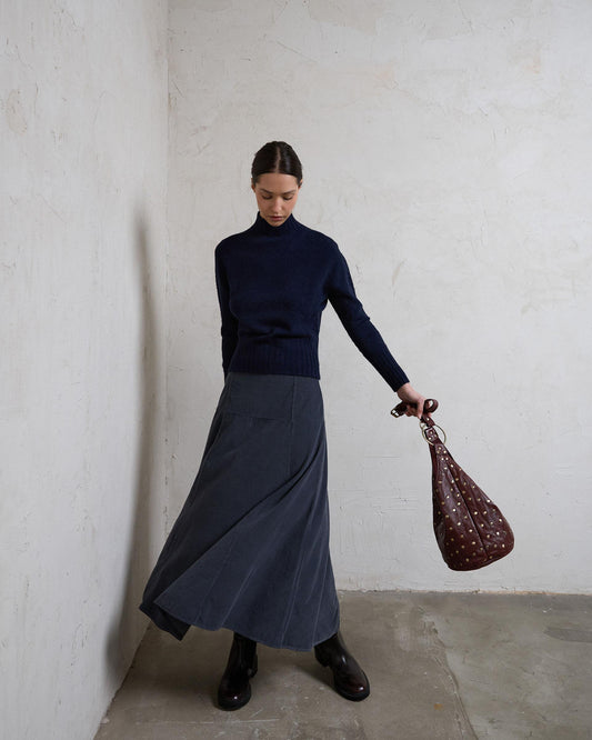 Falda Micropana Canesú Antracita